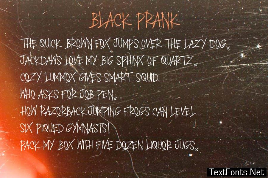 AM Black Prank - Brush Font