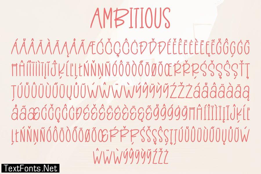 Ambitious - Fun Sans Serif Font