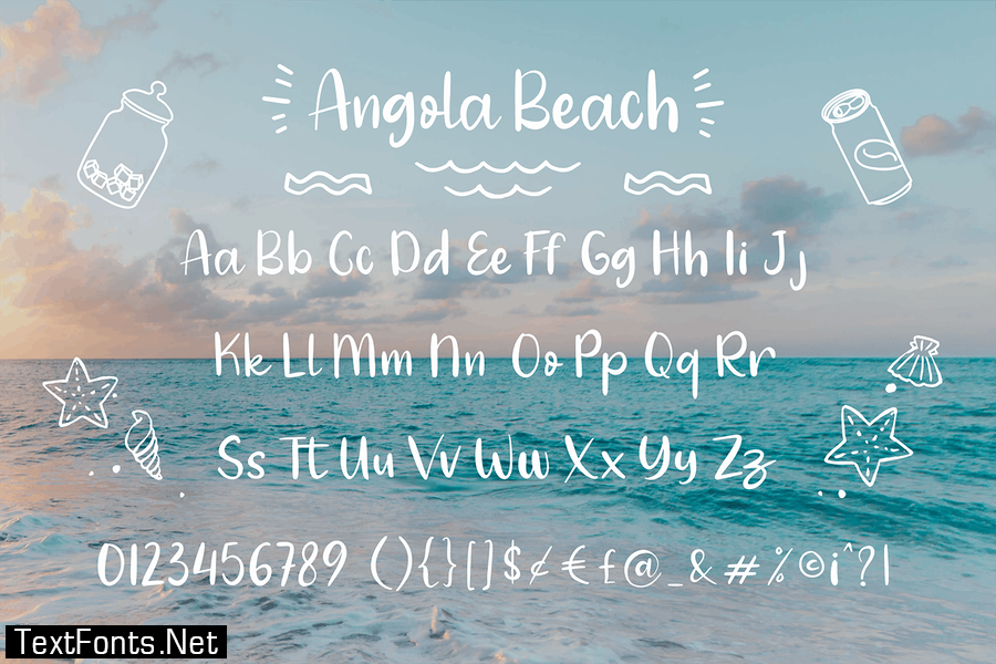Angola Beach - Crafty Font