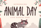 Animal Day - Cute Display Font