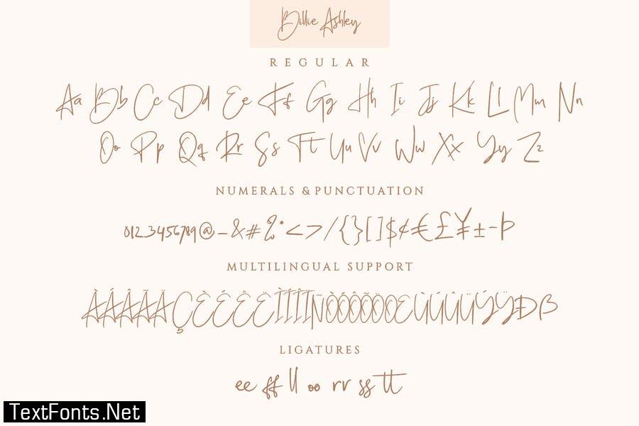 Billie Ashley - Luxury Signature Font