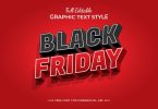 Black Friday Editable Text Effect, Font Style
