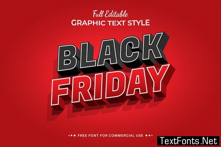 Black Friday Editable Text Effect, Font Style