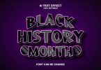 Black history month 3d text effect