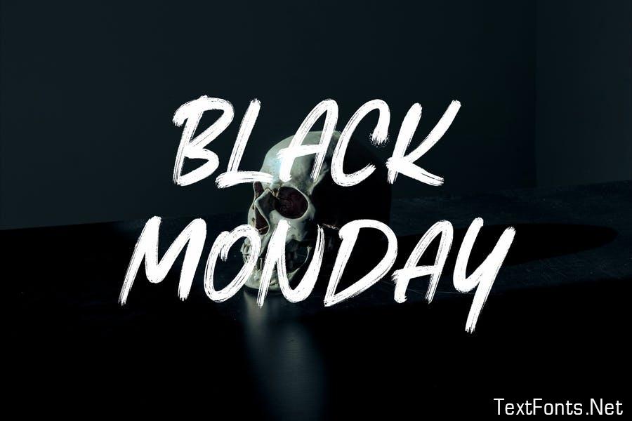 Black Monday - Natural Handbrush Font