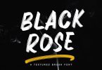 Black Rose - Textured Brush Font
