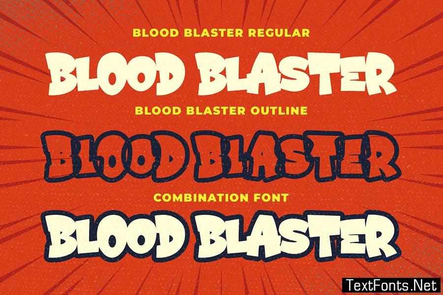 Blood Blaster a Bouncy Cartoon Font