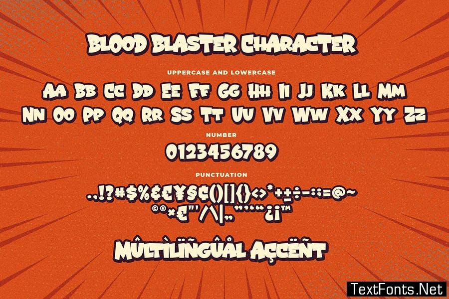 Blood Blaster a Bouncy Cartoon Font