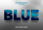 blue 3d text effect