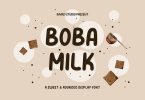 Boba Milk - Sweet & Rounded Font