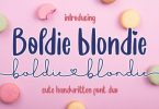 Boldie Blondie Font
