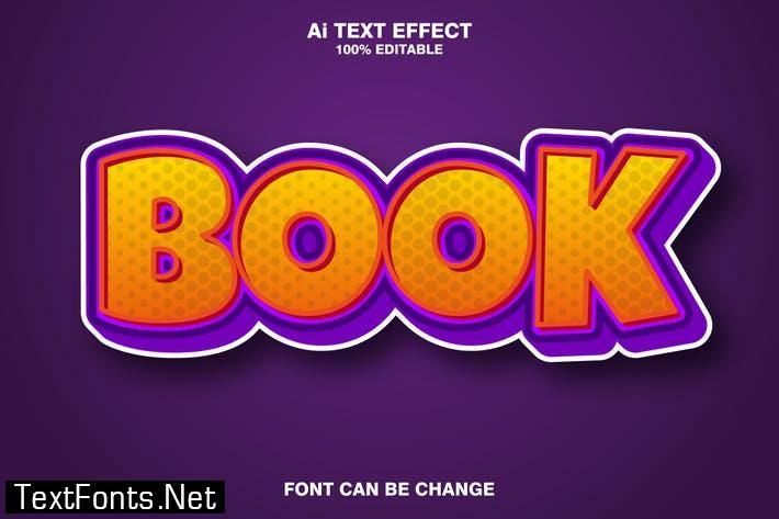 Book 3d text effect
