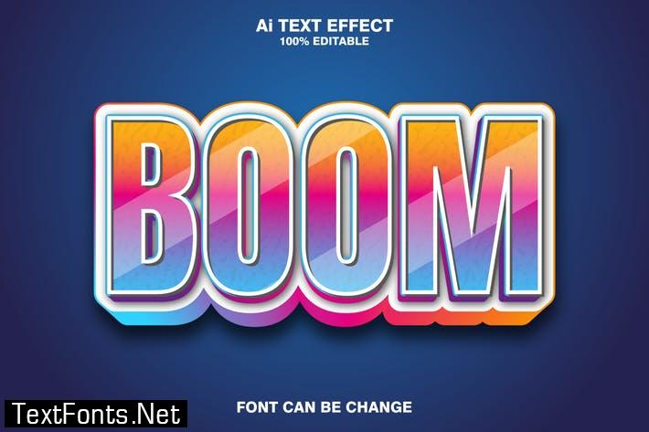 boom 3d text effect