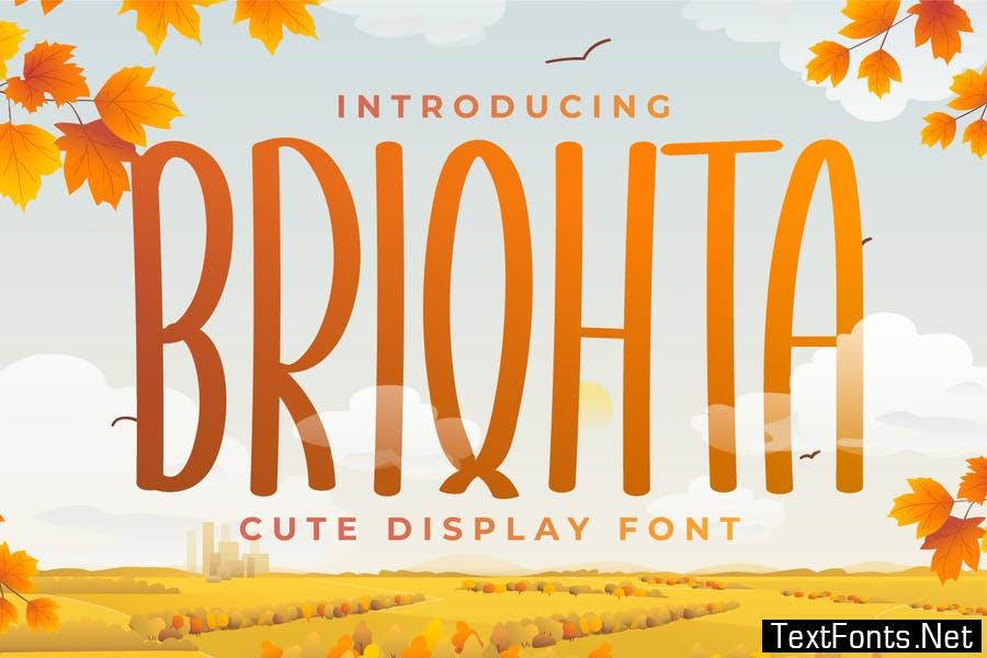 Briqhta - Display Handwriting Font