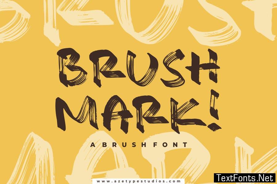 Brush Mark | A Texture Brush Font