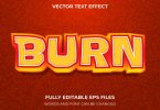 burn 3d text effect