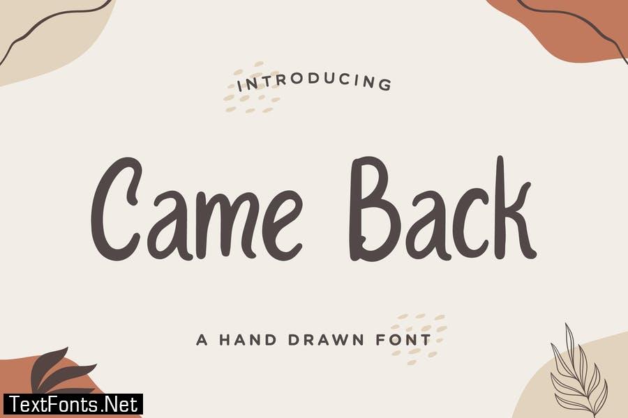 Came Back – Handwritten Font