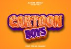 cartoon boys 3d text effect