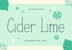 Cider Lime – Handwritten Font