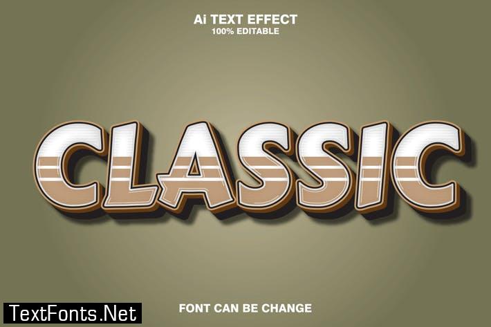 classic 3d text effect