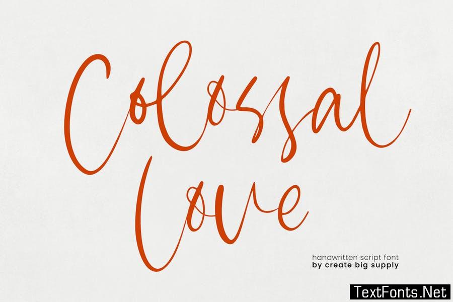 Colossal Love Handwriting Font