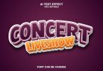concert live show 3d text effect