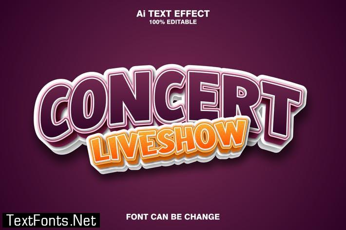 concert live show 3d text effect