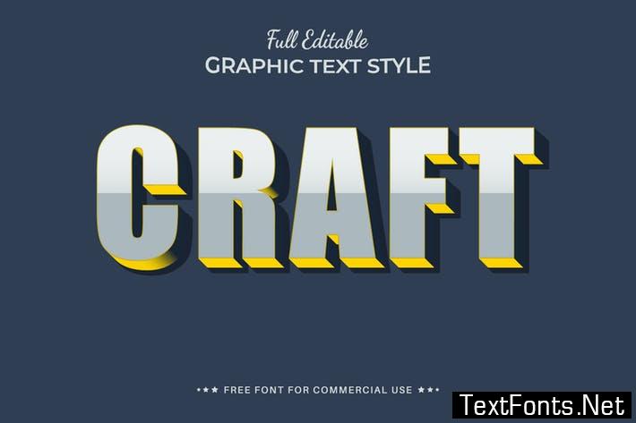 Craft - Editable Text Effect, Font Style