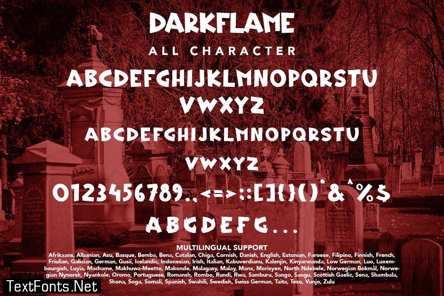 Dark Flame - Halloween Display Font