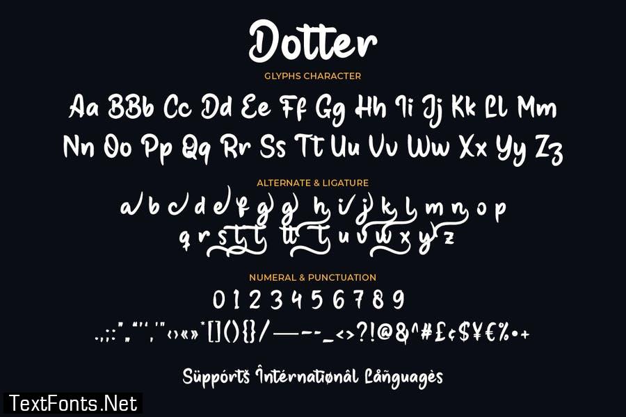 Dotter Font