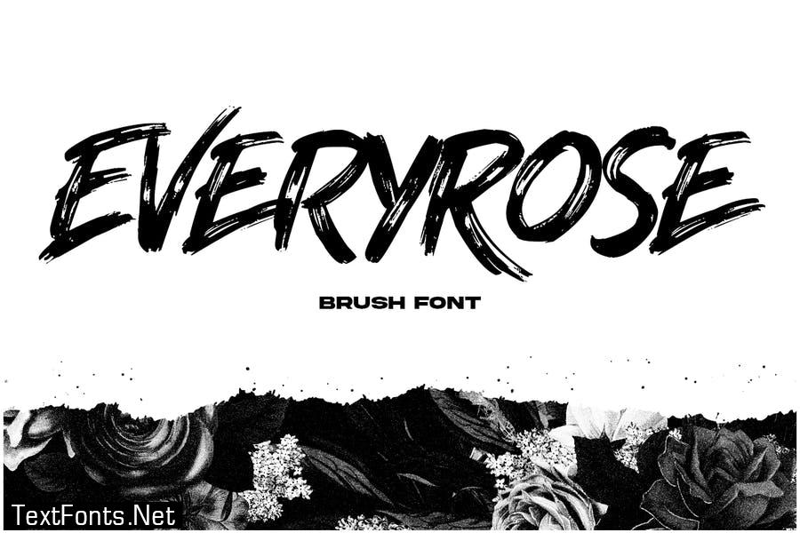 Everyrose - Brush Font