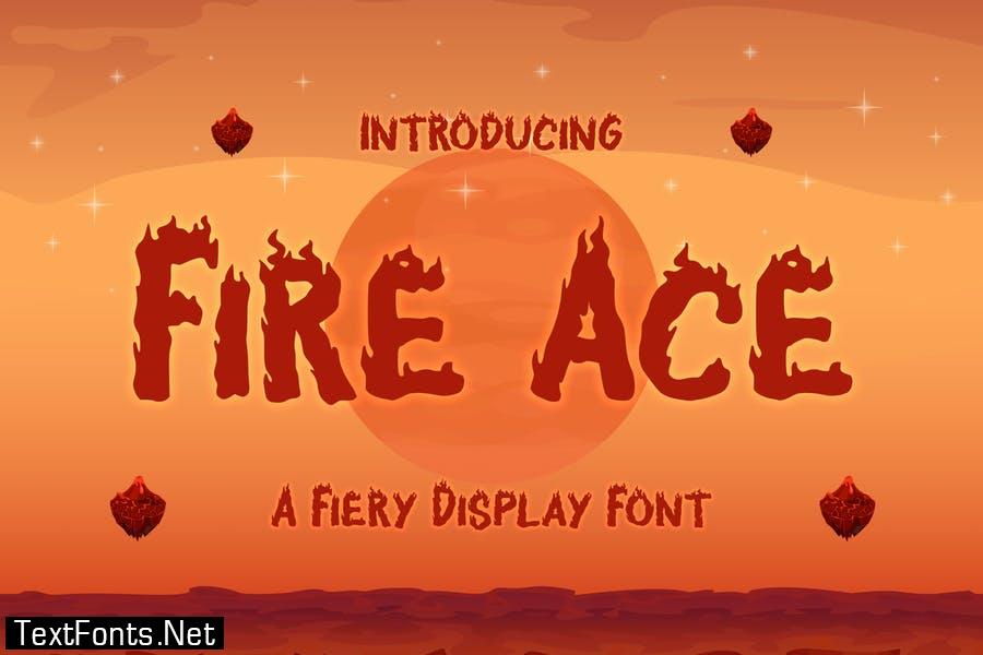 Fire Ace – A Fiery Display Font
