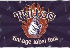 Fire Needle - Tattoo Salon Label Font