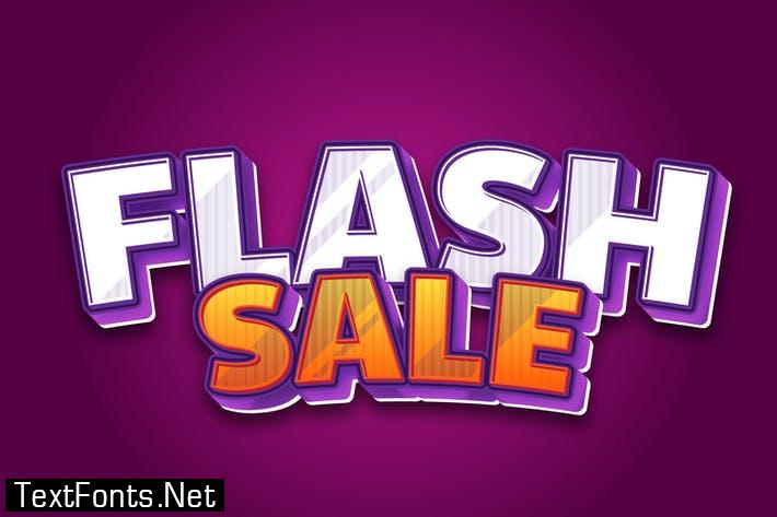 Flash Sale 3d Text Effect