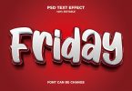 Friday 3d Text Effect XLZ67JW