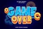 game over 3d text effect