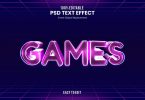 Games - Futuristic 3D Neon Text Effect