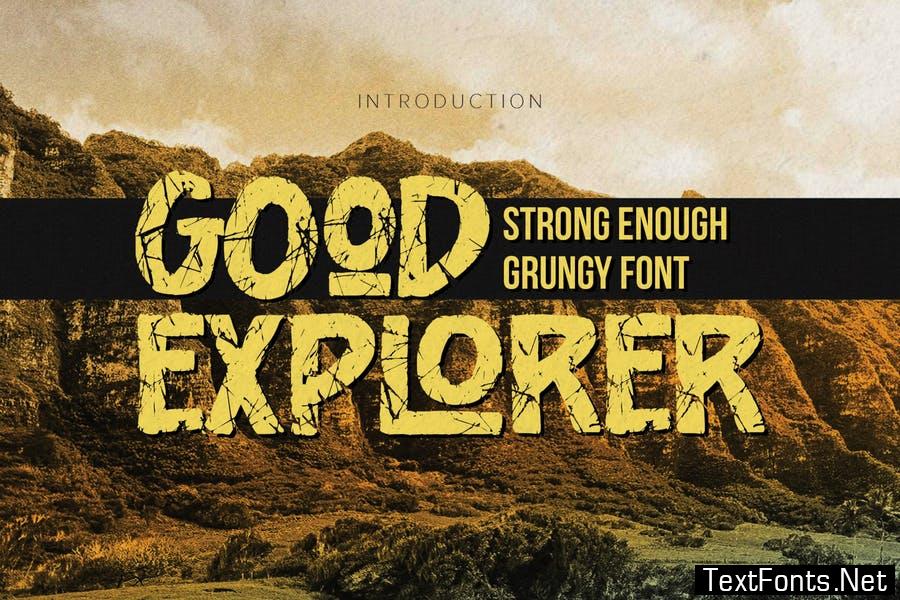 Good Explorer - Strong Rough Brush Font