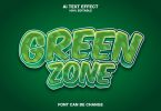 green zone 3d text effect