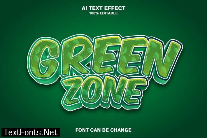 green zone 3d text effect