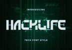 Hacklife – Tech Font Style
