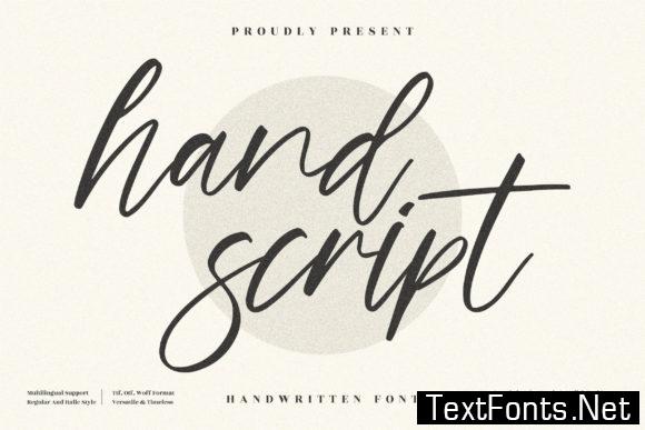 Hand Script Font Free Download