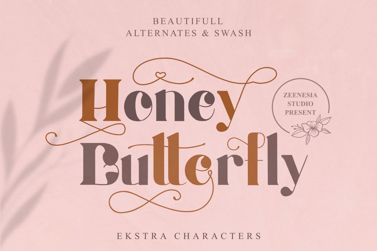 Honey Butterfly - Beauty Typeface 6259713