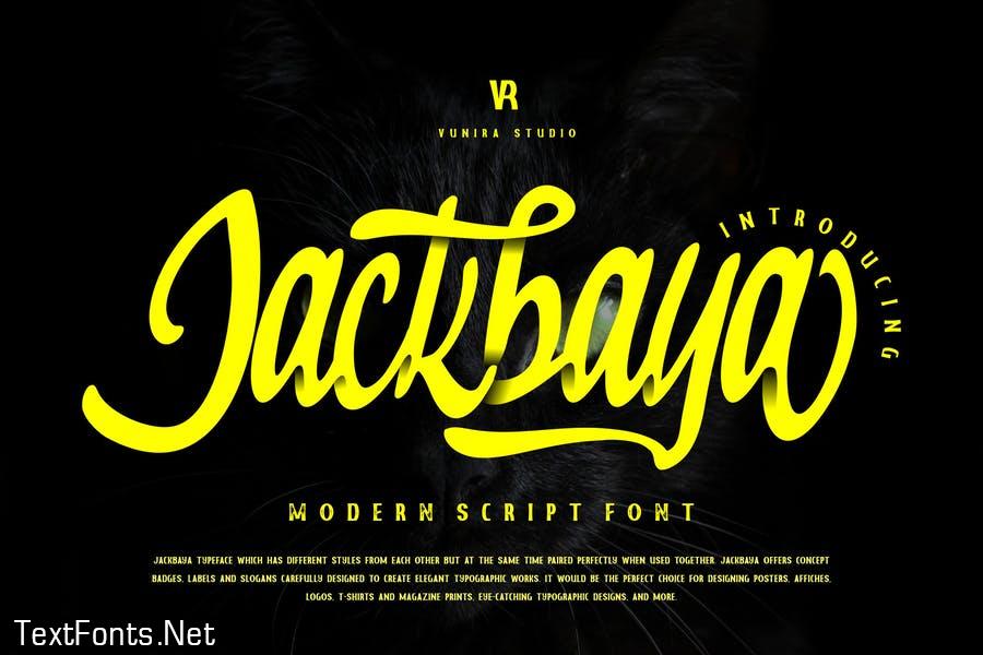 Jackbaya | Modern Script Font
