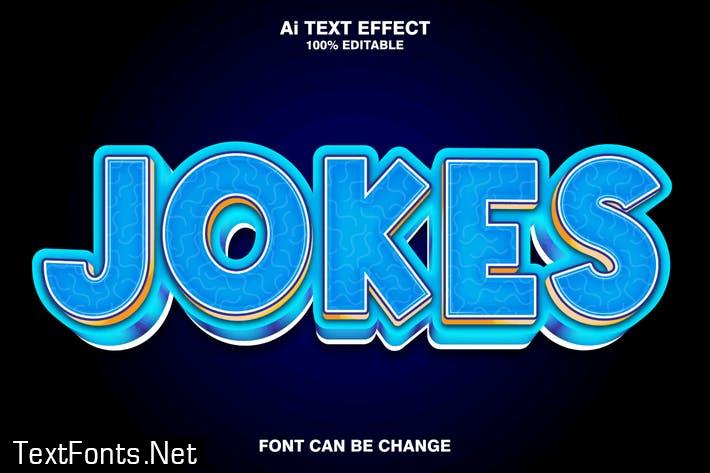 jokes 3d text effect