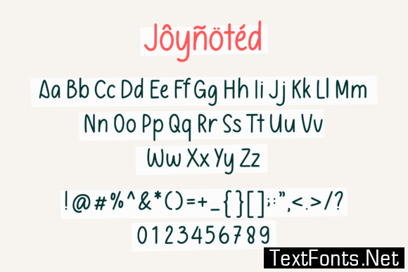 Joynoted Font