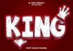 king 3d text effect