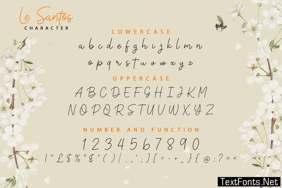 Le Santos Handwriting Font