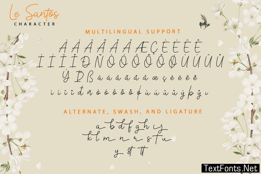 Le Santos Handwriting Font