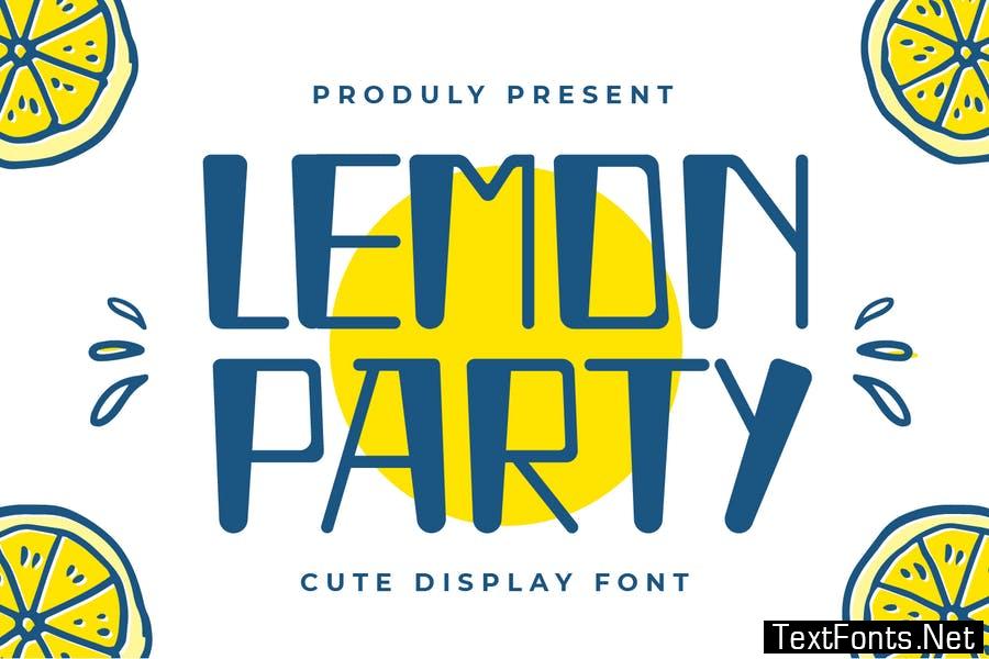 Lemon Party - Cute Display Font